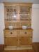 Old Pine Dresser, 4ft 6in, Glazed Rack with Handmade Iron Fittings