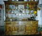 Elm Dresser, 7ft 6in French Polished, Brass Hinges, Swan Necks and Cross-banded Drawer Fronts