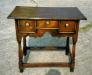 Lowboy. Distressed oak with brass ring pull handles